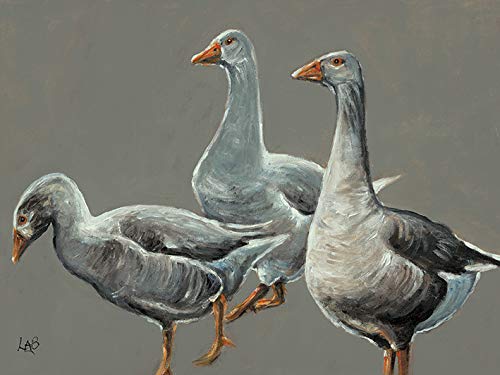 Louise Brown "Having a Gander, 60 x 80 cm, Leinwanddruck von Louise Brown
