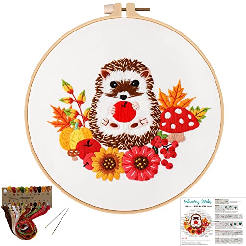 Louise Maelys Tier-Stickset für Anfänger mit Herbst-Igel-Muster, Anfänger-Kreuzstich-Set für Erwachsene, Stickerei-Set zum Selbermachen Louise Maelys Tier-Stickset für Anfänger mit Herbst-Igel-Muster, Anfänger-Kreuzstich-Set für Erwachsene, Stickerei-Set zum Selbermachen von Louise Maelys