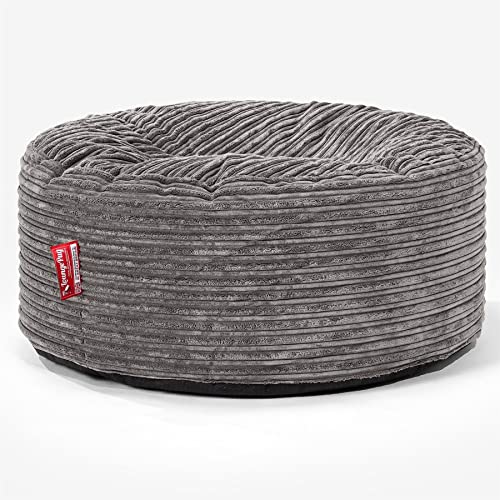 Lounge Pug, Sitzhocker Pouf, Sitzpouf, Cord Schiefergrau von Lounge Pug