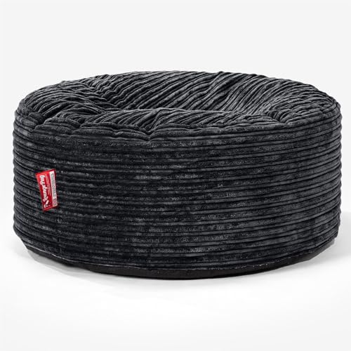 Lounge Pug, Sitzhocker Pouf, Sitzpouf, Cord Schwarz von Lounge Pug