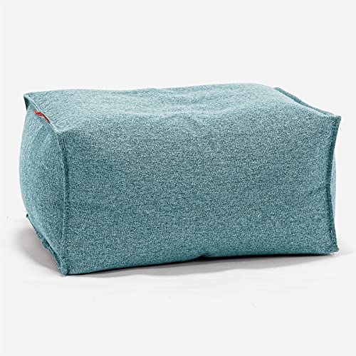 Lounge Pug, Fußhocker Pouf, Interalli Wolle Aqua von Lounge Pug