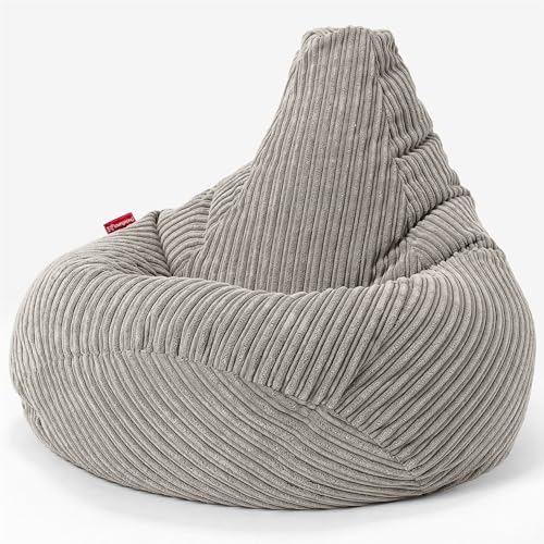 Lounge Pug, Gaming Sitzsack Sessel, Cord Nerzfarben von Lounge Pug