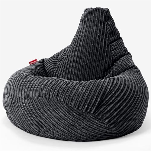 Lounge Pug, Gaming Sitzsack Sessel, Cord Schwarz von Lounge Pug