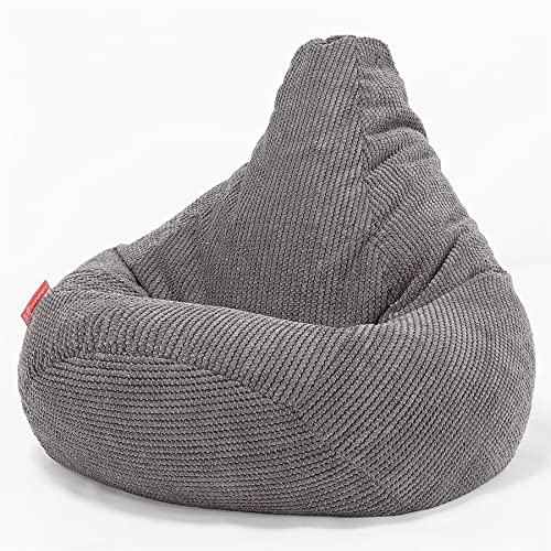 Lounge Pug, Gaming Sitzsack Sessel, Pom-Pom Anthrazit von Lounge Pug