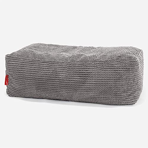 Lounge Pug, Groß Fußhocker Pouf, Pom-Pom Anthrazit von Lounge Pug