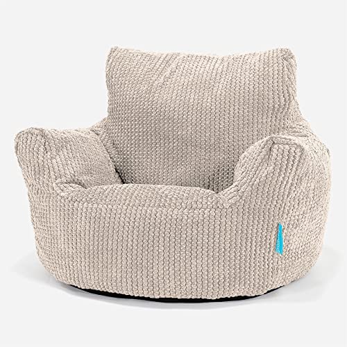 Lounge Pug, Kindersessel Sitzsack, Sitzsack Kinder, Pom-Pom Creme von Lounge Pug