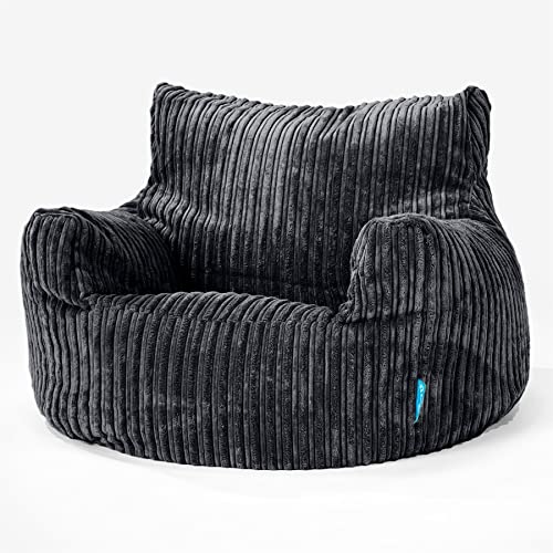 Lounge Pug, Kindersessel Sitzsäcke, Sitzsack Kinder, Cord Schwarz von Lounge Pug