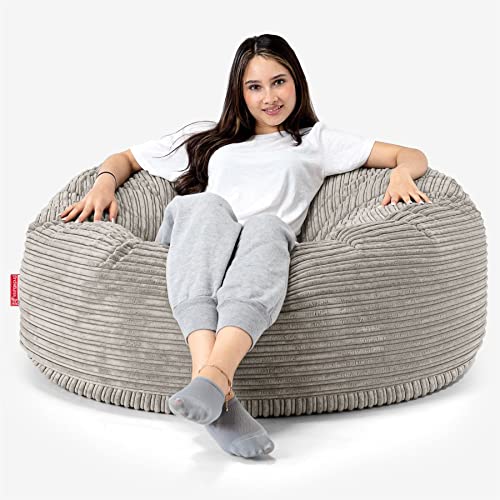 Lounge Pug, 'Mammoth' Sofa Sitzsack XXL, Riesensessel, Cord Nerzfarben von Lounge Pug