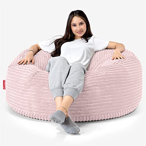 Lounge Pug, 'Mammoth' Sofa Sitzsack XXL, Riesensessel, Cord Rosa von Lounge Pug