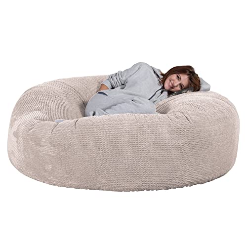 Lounge Pug, 'Mega-Mammoth' Sofa Sitzsack XXL, Schlafsofa, Pom-Pom Creme von Lounge Pug