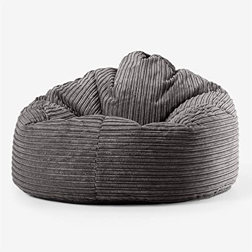 Lounge Pug, 'Mini-Mammoth' Sitzsack, Sessel, Cord Schiefergrau von Lounge Pug