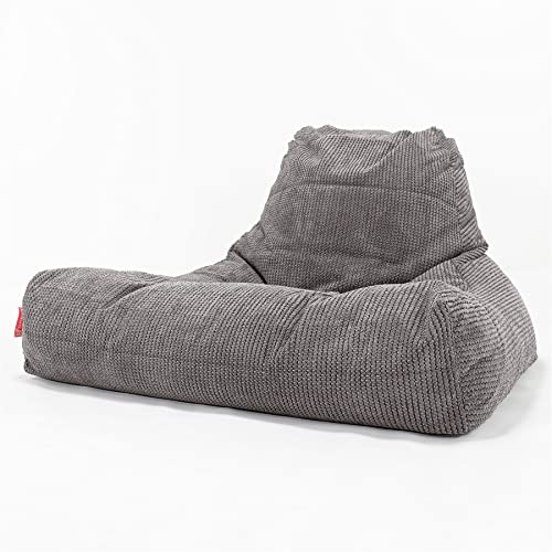 Lounge Pug, Riesen Sitzsack Lounge Sessel, Pom-Pom Anthrazit von Lounge Pug