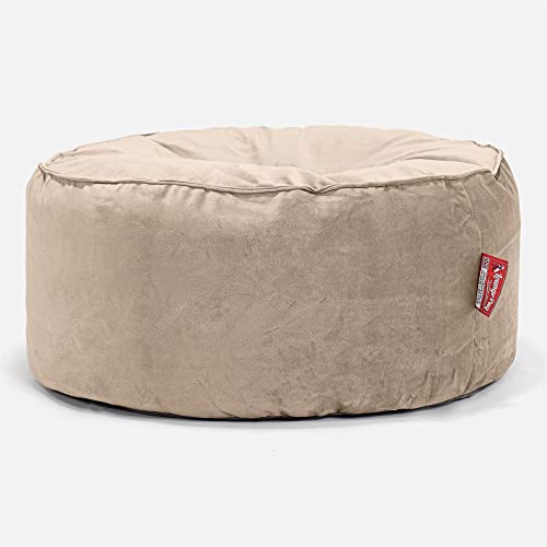 Lounge Pug, Sitzhocker Pouf, Sitzpouf, Samt Nerzfarben von Lounge Pug