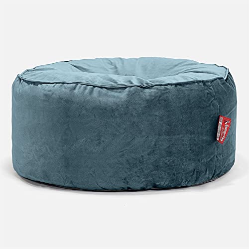 Lounge Pug, Sitzhocker Pouf, Sitzpouf, Samt Türkis von Lounge Pug