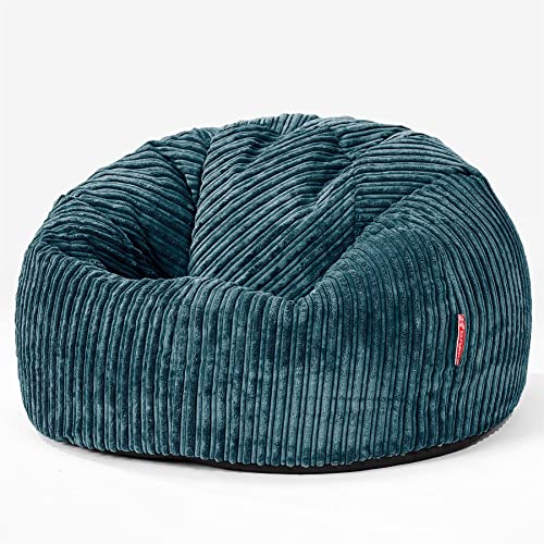 Lounge Pug - Cord- Klassischer Sitzsack Sessel - Blaugrün von Lounge Pug