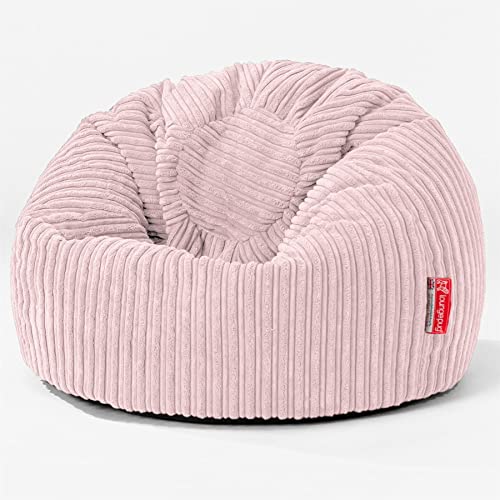 Lounge Pug - Cord - Sitzsack Kinder - Kinder Klassischer Sitzsack Sessel - Rosa von Lounge Pug