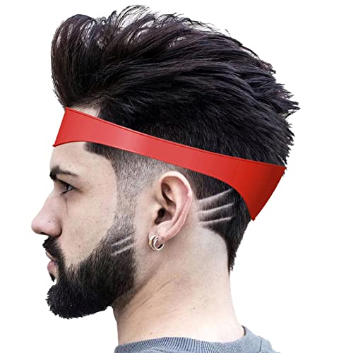 Loupsiy Ausschnitt-Rasiervorlage – Bartformwerkzeug – gebogene Selbsthaarschnitt-Anleitung für Männer und , Haarschneideanleitung aus Silikon, Haarschneideschablone von Loupsiy