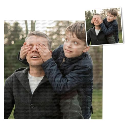 5D-Diamant-Malerei-Kits, zum Selbermachen, personalisierte Foto-Diamantkunst, voller runder Bohrer, Geschenke und Wanddekoration für Erwachsene (30 x 40 cm) von Lousrion