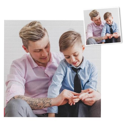 Lousrion Diamant-Malerei-Set mit eigenem Foto, 5D-Diamant-Kunst-Geschenke für Erwachsene, Jahrestag, Weihnachten, Heimdekoration (25 x 25 cm) von Lousrion