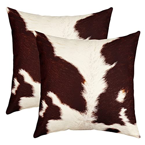 2er Set Kissenbezüge Kuhfell Kissenbezüge 45x45cm Kuhfell Western Bauernhaus Wildtiere Bauernhof Tier Haut Dekokissen für Home Dekor Kissenhülle Kissenbezug Umkehrbar Weiß Braun Wurf Dekokissen 2er Set Kissenbezüge Kuhfell Kissenbezüge 45x45cm Kuhfell Western Bauernhaus Wildtiere Bauernhof Tier Haut Dekokissen für Home Dekor Kissenhülle Kissenbezug Umkehrbar Weiß Braun Wurf Dekokissen von Loussiesd