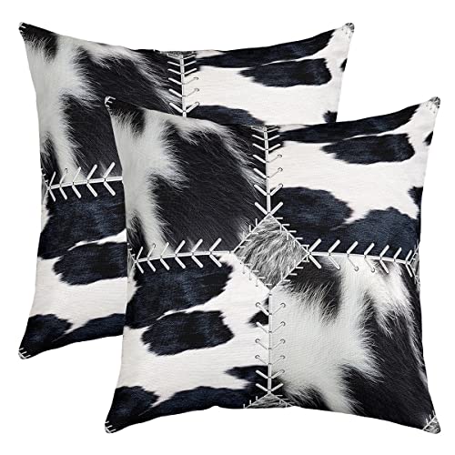 2er Set Kissenbezüge Kuhfell Kissenbezüge 50x50cm Patchwork Kuhfell Plaid Gitter Dekokissen für Home Wohnzimmer Dekor Kissenhülle Kissenbezug Umkehrbar Schwarz Weiß Muster Dekorative Wurf Dekokissen 2er Set Kissenbezüge Kuhfell Kissenbezüge 50x50cm Patchwork Kuhfell Plaid Gitter Dekokissen für Home Wohnzimmer Dekor Kissenhülle Kissenbezug Umkehrbar Schwarz Weiß Muster Dekorative Wurf Dekokissen von Loussiesd