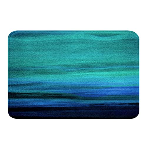 Blauer Druck Zottelig Absorbent Badteppiche Tiefblauer Ozean rutschfeste Badematte 50x80cm Blau Minimalistische Linien Mikrofaser Badezimmerteppich für Mikrofaser Modernes Design Badvorleger Blauer Druck Zottelig Absorbent Badteppiche Tiefblauer Ozean rutschfeste Badematte 50x80cm Blau Minimalistische Linien Mikrofaser Badezimmerteppich für Mikrofaser Modernes Design Badvorleger von Loussiesd