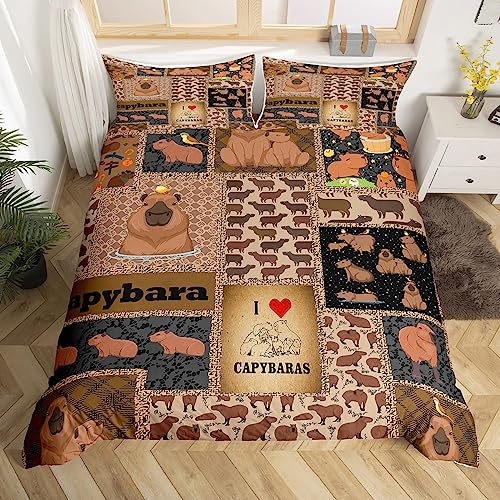 Braun Capybara Bettwäsche Set 155x220cm Niedlich Capybara Bettbezug Set für Kinder Cartoon Capybara Betten Set Witzig Niedlich Capybara Bettdeckenbezug Atmungsaktiv Bettwäsche Sammlung 2Stück Braun Capybara Bettwäsche Set 155x220cm Niedlich Capybara Bettbezug Set für Kinder Cartoon Capybara Betten Set Witzig Niedlich Capybara Bettdeckenbezug Atmungsaktiv Bettwäsche Sammlung 2Stück von Loussiesd