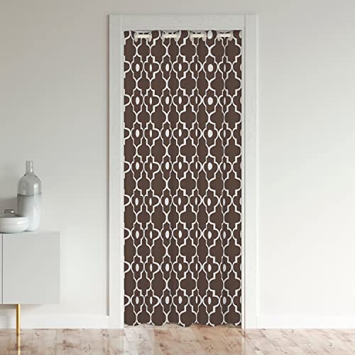 Braun Morocco Pearl Vorhang für Innentür Raumteiler Modern Geometrie Schrank Türvorhang 86x203cm für Schlafzimmer Schwarzout Zimmer Dunkelening Thermal Isoliert Vorhang Drapieren für Türs Fenster von Loussiesd