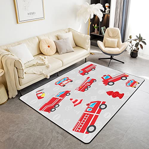 Feuerwehrauto Wohnzimmer Teppiche, Cartoon Auto Dekorative Teppich Feuerwehrmann Innenbodenmatte Für Balkon Esszimmer Wohnzimmer Dekor Feuerwehrmann Auto Fahrzeug Akzent Moderne Teppich 150x200cm Feuerwehrauto Wohnzimmer Teppiche, Cartoon Auto Dekorative Teppich Feuerwehrmann Innenbodenmatte Für Balkon Esszimmer Wohnzimmer Dekor Feuerwehrmann Auto Fahrzeug Akzent Moderne Teppich 150x200cm von Loussiesd