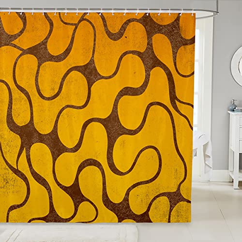 Geometrisch Duschvorhang Textil Gelb Braun Stripe Duschvorhang 180x210cm Zusammenfassung Wavy Line Duschvorhang Textil für Kinder Jungs Mädchen Luxus Modern Dekor Mikrofaser Mit 12 Haken Dekor Geometrisch Duschvorhang Textil Gelb Braun Stripe Duschvorhang 180x210cm Zusammenfassung Wavy Line Duschvorhang Textil für Kinder Jungs Mädchen Luxus Modern Dekor Mikrofaser Mit 12 Haken Dekor von Loussiesd