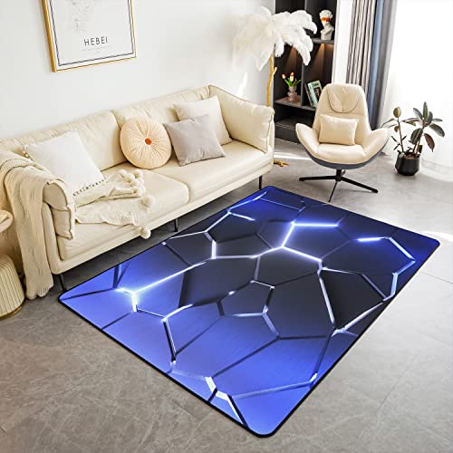 Honeycomb Dekorative Teppich Hexagonal Blau Schwarz Wohnzimmer Teppiche Geometrische Bienenstock Indoor Bodenmatte Ultra Soft Decor Simplistic Accent Teppich Moderne Teppich 100x150cm Akzent Teppich Honeycomb Dekorative Teppich Hexagonal Blau Schwarz Wohnzimmer Teppiche Geometrische Bienenstock Indoor Bodenmatte Ultra Soft Decor Simplistic Accent Teppich Moderne Teppich 100x150cm Akzent Teppich von Loussiesd