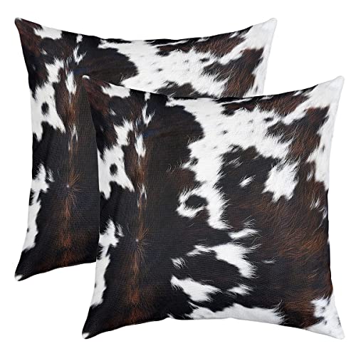 Kuhfell Gedruckt Kissenbezüge 45x45cm 2er Set Kissenbezüge Bauernhaus Kuhfell Drucken Kuhfell Kissenbezug Kissenhülle Kissen Fall Rustikale Wilde Tier Sofakissen Couchkissen für Sofa Kuhfell Gedruckt Kissenbezüge 45x45cm 2er Set Kissenbezüge Bauernhaus Kuhfell Drucken Kuhfell Kissenbezug Kissenhülle Kissen Fall Rustikale Wilde Tier Sofakissen Couchkissen für Sofa von Loussiesd