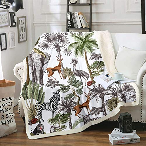 Leopard Decke Zebra Elefant Fleece Wohndecke für Sofa Couch Bett Erwachsene Palme Druck Kuscheldecke Tropische Natur Thema Plüsch Flanell Fleecedecke Raumdekor 220x240cm Leopard Decke Zebra Elefant Fleece Wohndecke für Sofa Couch Bett Erwachsene Palme Druck Kuscheldecke Tropische Natur Thema Plüsch Flanell Fleecedecke Raumdekor 220x240cm von Loussiesd