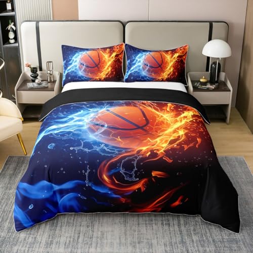 Loussiesd Basketball 100% Baumwolle Bettwäsche Set 155x220cm Gaming Sport Betten Set Ball Spiele Bettbezug Set Geschenk für Basketball Liebhaber Atmungsaktiv Bettwäsche-Set Orange Blau Bettwäsche-Set Loussiesd Basketball 100% Baumwolle Bettwäsche Set 155x220cm Gaming Sport Betten Set Ball Spiele Bettbezug Set Geschenk für Basketball Liebhaber Atmungsaktiv Bettwäsche-Set Orange Blau Bettwäsche-Set von Loussiesd