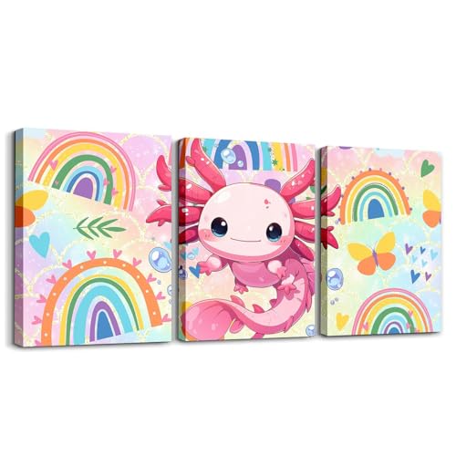 Loussiesd Cartoon Axolotl 3er Poster Set für Schlafzimmer Wohnzimmer Moderne Wandbilder Nette Axolotl Kinder Jungen Mädchen Kunstdrucke Hang Bilder Büro Dekor Ozean Sealife Badezimmer Poster Loussiesd Cartoon Axolotl 3er Poster Set für Schlafzimmer Wohnzimmer Moderne Wandbilder Nette Axolotl Kinder Jungen Mädchen Kunstdrucke Hang Bilder Büro Dekor Ozean Sealife Badezimmer Poster von Loussiesd