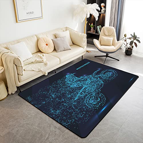 Loussiesd Dirt Bike Bereich Teppich 100x150cm Extreme Sport Teppiche für Wohnzimmer Schlafzimmer Balkon Küche Terrasse Racing Motocross Fahrer Blau Motorrad Dekorative Teppich Loussiesd Dirt Bike Bereich Teppich 100x150cm Extreme Sport Teppiche für Wohnzimmer Schlafzimmer Balkon Küche Terrasse Racing Motocross Fahrer Blau Motorrad Dekorative Teppich von Loussiesd