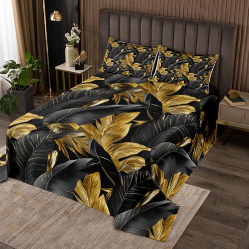 Loussiesd Feder Druck Tagesdecke 220x240cm Golden Boho Stil Wohndecke Vogelfedern Element Bettüberwurf Bohemian Federn Muster Doppelbett Gesteppt für Schlafzimmer Loussiesd Feder Druck Tagesdecke 220x240cm Golden Boho Stil Wohndecke Vogelfedern Element Bettüberwurf Bohemian Federn Muster Doppelbett Gesteppt für Schlafzimmer von Loussiesd