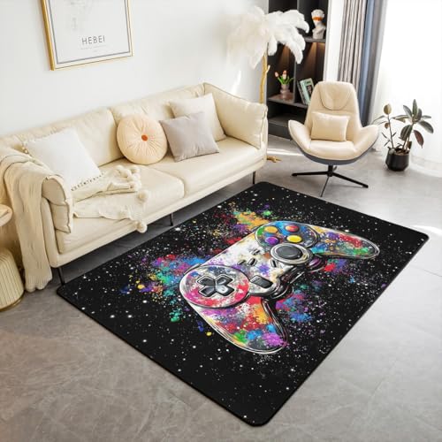 Loussiesd Gamepad Teppich 100x150cm Tie Dry Gamepad Robusterteppich Aquarell Spiel Controller Modern Teppich Bunt Sternenhimmel Küchenteppich Jugendliche Jungen Kinder Outdoor Teppich Super Weich Loussiesd Gamepad Teppich 100x150cm Tie Dry Gamepad Robusterteppich Aquarell Spiel Controller Modern Teppich Bunt Sternenhimmel Küchenteppich Jugendliche Jungen Kinder Outdoor Teppich Super Weich von Loussiesd