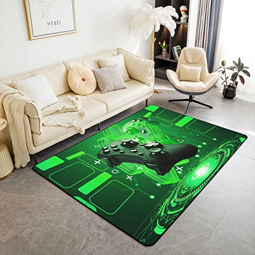 Loussiesd Gamer Moderne Teppich 150x200cm Gaming Gampad Teppiche Matte für Wohnzimmer Schlafzimmer Spielraum Dekor Dekorativer Teppich Rutschfester Bereich Runner Teppich von Loussiesd