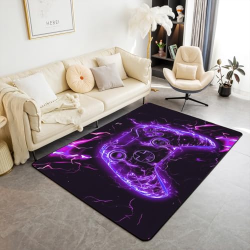 Loussiesd Gamer Teppich 100x150cm Lila Gaming Gamepad Wohnzimmerteppich Joystick Controller Modern Teppich Teenager Raum Dekoration Outdoor Teppich Junge Spiel Enthusiast Modern Teppich Schwarz Loussiesd Gamer Teppich 100x150cm Lila Gaming Gamepad Wohnzimmerteppich Joystick Controller Modern Teppich Teenager Raum Dekoration Outdoor Teppich Junge Spiel Enthusiast Modern Teppich Schwarz von Loussiesd
