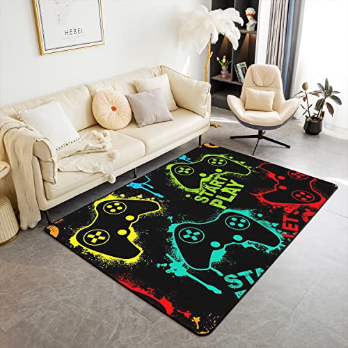 Loussiesd Gamer Wohnzimmerteppich 100x150cm Gamepad Teppiche Matte für Wohnzimmer Schlafzimmer Moderne Spielkonsole Controller Dekorativer Teppich Rutschfester Bereich Runner Teppich Loussiesd Gamer Wohnzimmerteppich 100x150cm Gamepad Teppiche Matte für Wohnzimmer Schlafzimmer Moderne Spielkonsole Controller Dekorativer Teppich Rutschfester Bereich Runner Teppich von Loussiesd