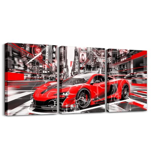 Loussiesd Geschwindigkeit Sportwagen 3er Poster Set für Wohnzimmer Rennen Auto Büro Wandbilder für Extreme Sport Auto Bad Leinwandbilder Automobil Rennwagen Rot Grau Loussiesd Geschwindigkeit Sportwagen 3er Poster Set für Wohnzimmer Rennen Auto Büro Wandbilder für Extreme Sport Auto Bad Leinwandbilder Automobil Rennwagen Rot Grau von Loussiesd