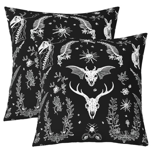 Loussiesd Gothic Kissenbezüge 60x60cm Zierkissenbezüge Mystische Kreaturen Schädel und Knochen Sofakissen Couchkissen für Home DekorHalloween Boho Kissenbezug Kissenbezug Loussiesd Gothic Kissenbezüge 60x60cm Zierkissenbezüge Mystische Kreaturen Schädel und Knochen Sofakissen Couchkissen für Home DekorHalloween Boho Kissenbezug Kissenbezug von Loussiesd