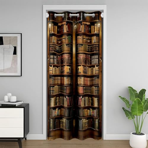 Loussiesd Kinder Bibliothek Türvorhang 106x203cm Alte Bücher Retro Holz Bücherregal Vorhang für Jungen Mädchen Vintage Museum Vorhang für Innentür Raumteiler Loussiesd Kinder Bibliothek Türvorhang 106x203cm Alte Bücher Retro Holz Bücherregal Vorhang für Jungen Mädchen Vintage Museum Vorhang für Innentür Raumteiler von Loussiesd