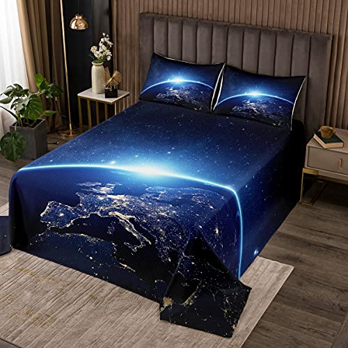 Loussiesd Kinder Jungen Erde Tagesdeck 170x210cm Wohndecke Planet Weltraum Bettüberwurf Dunkelblau Galaxis Erde Steppdecke Jugendliche Jugendliche Blauer Planet mit 1 Kissenbezug Loussiesd Kinder Jungen Erde Tagesdeck 170x210cm Wohndecke Planet Weltraum Bettüberwurf Dunkelblau Galaxis Erde Steppdecke Jugendliche Jugendliche Blauer Planet mit 1 Kissenbezug von Loussiesd