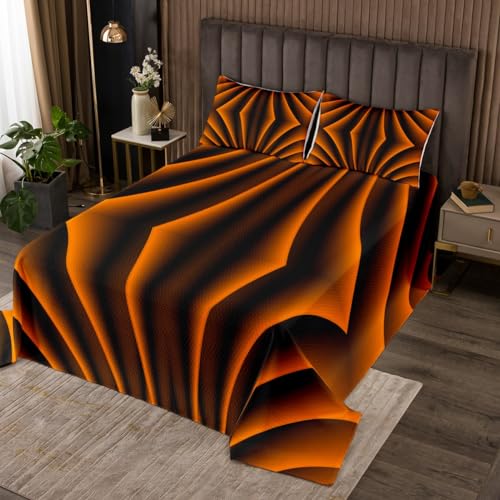 Loussiesd Kinder Ombre Orange Schwarz Tagesdecke 170x210cm Geometrische Steppdecke Dekor Moderne Streifen Bettüberwurf Abstrakte Kunst Wohndecke Schlafzimmer Doppelbett Gesteppt Loussiesd Kinder Ombre Orange Schwarz Tagesdecke 170x210cm Geometrische Steppdecke Dekor Moderne Streifen Bettüberwurf Abstrakte Kunst Wohndecke Schlafzimmer Doppelbett Gesteppt von Loussiesd
