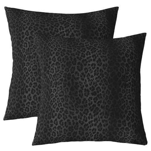 Loussiesd Kinder Schwarzer Leopard Kissenbezüge 45x45cm Geparden Print Dekokissen Safari Kissenbezug für Kinder Jungen Mädchen Tier Sofakissen Couchkissen Erwachsene Schlafzimmer Dekor Loussiesd Kinder Schwarzer Leopard Kissenbezüge 45x45cm Geparden Print Dekokissen Safari Kissenbezug für Kinder Jungen Mädchen Tier Sofakissen Couchkissen Erwachsene Schlafzimmer Dekor von Loussiesd