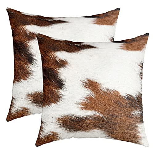 Loussiesd Kuhfell Kissenbezug 2er Set Kissenbezüge Kuhfell Braun Weiß Dekorative Kissenbezüge 40x40cm Cases Home Dekor Kissenhülle Bauernhaus Dekokissen für Couch Sofa im Freien Loussiesd Kuhfell Kissenbezug 2er Set Kissenbezüge Kuhfell Braun Weiß Dekorative Kissenbezüge 40x40cm Cases Home Dekor Kissenhülle Bauernhaus Dekokissen für Couch Sofa im Freien von Loussiesd