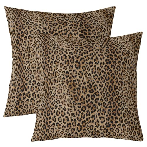 Loussiesd Leopard Kissenbezüge 45x45cm, Geparden Print Kissenbezug für Kinder Jungen Mädchen Tier Dekokissen Safari Sofakissen Couchkissen 2er Set 2er Set Loussiesd Leopard Kissenbezüge 45x45cm, Geparden Print Kissenbezug für Kinder Jungen Mädchen Tier Dekokissen Safari Sofakissen Couchkissen 2er Set 2er Set von Loussiesd