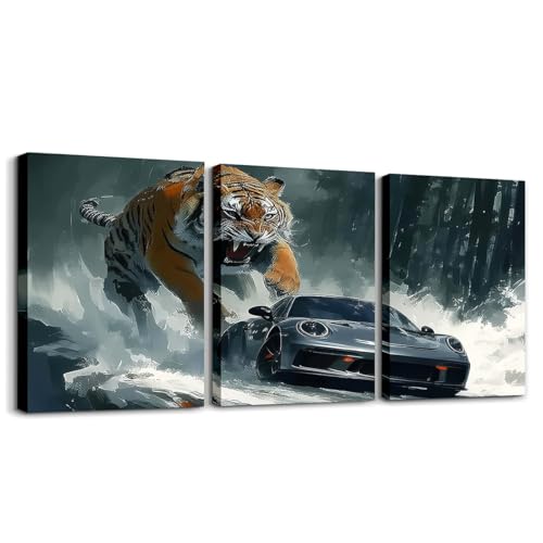 Loussiesd Rennwagen 3er Poster Set für Wohnzimmer Racing Car Office Wandbilder für Geschwindigkeit Sport Auto Badezimmer Leinwandbilder Tiger Tiere Extreme Sport Racing Car Loussiesd Rennwagen 3er Poster Set für Wohnzimmer Racing Car Office Wandbilder für Geschwindigkeit Sport Auto Badezimmer Leinwandbilder Tiger Tiere Extreme Sport Racing Car von Loussiesd